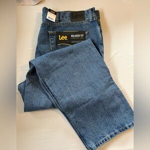 Lee Relaxed Fit Denim Jeans - Size 42x32 - Medium Stone - Big and Tall
